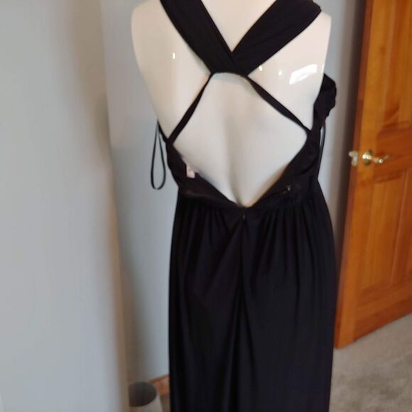 Womens 6 BCBG dress formal halter black maxi - Picture 4 of 6